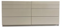 Mid Century High Gloss taupe Lacquer Lane 6 Drawer Low Dresser Credenza