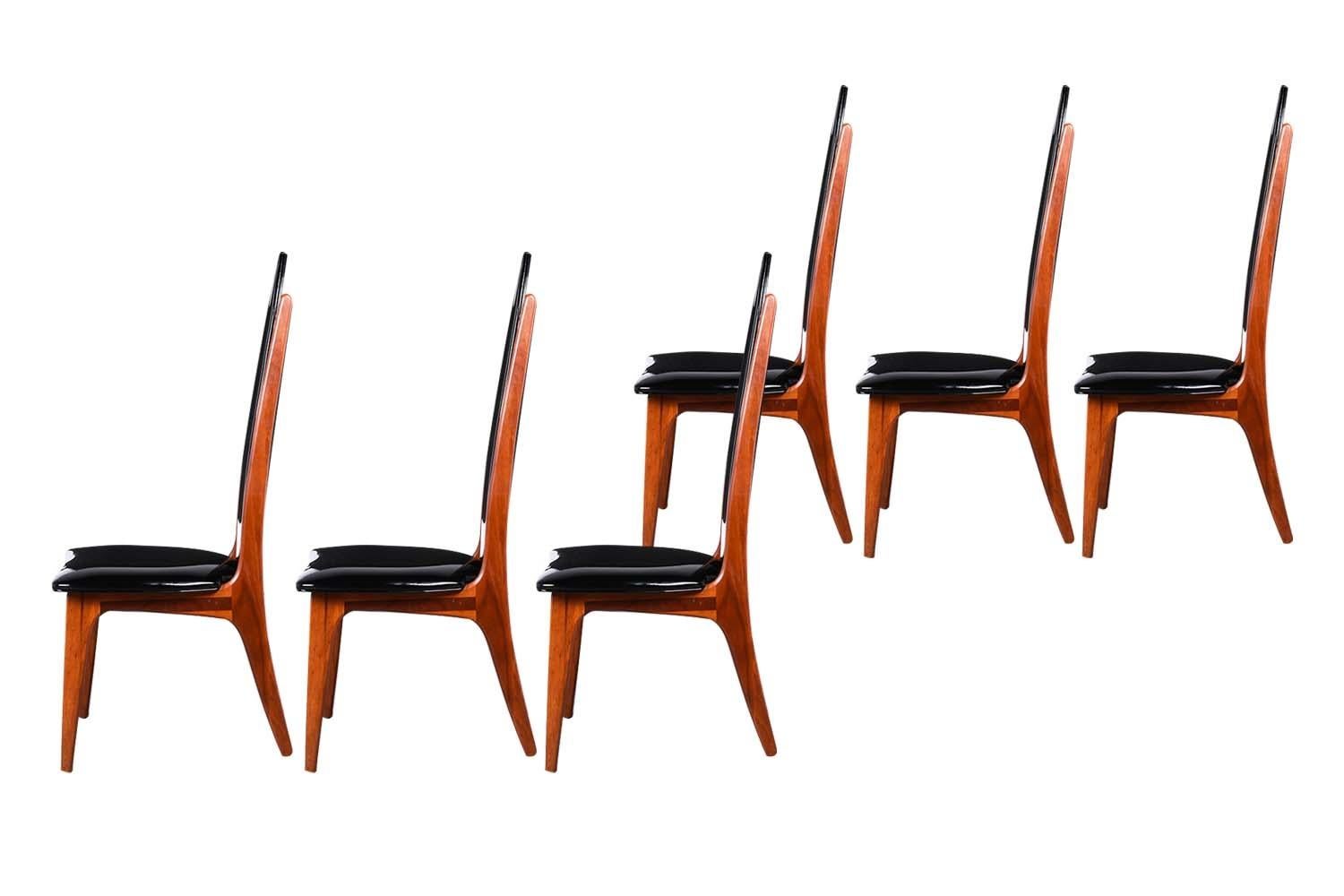 Mid Century Highback Dining Chairs Adrian Pearsall zugeschrieben (Moderne der Mitte des Jahrhunderts) im Angebot