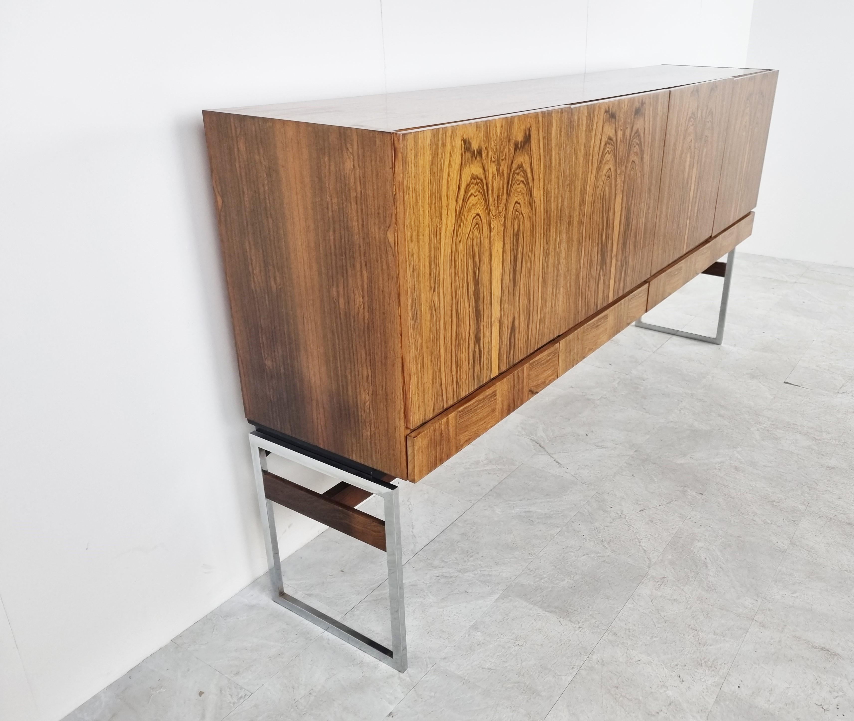 Veneer Mid-Century Highboard, 1960s, Belgium