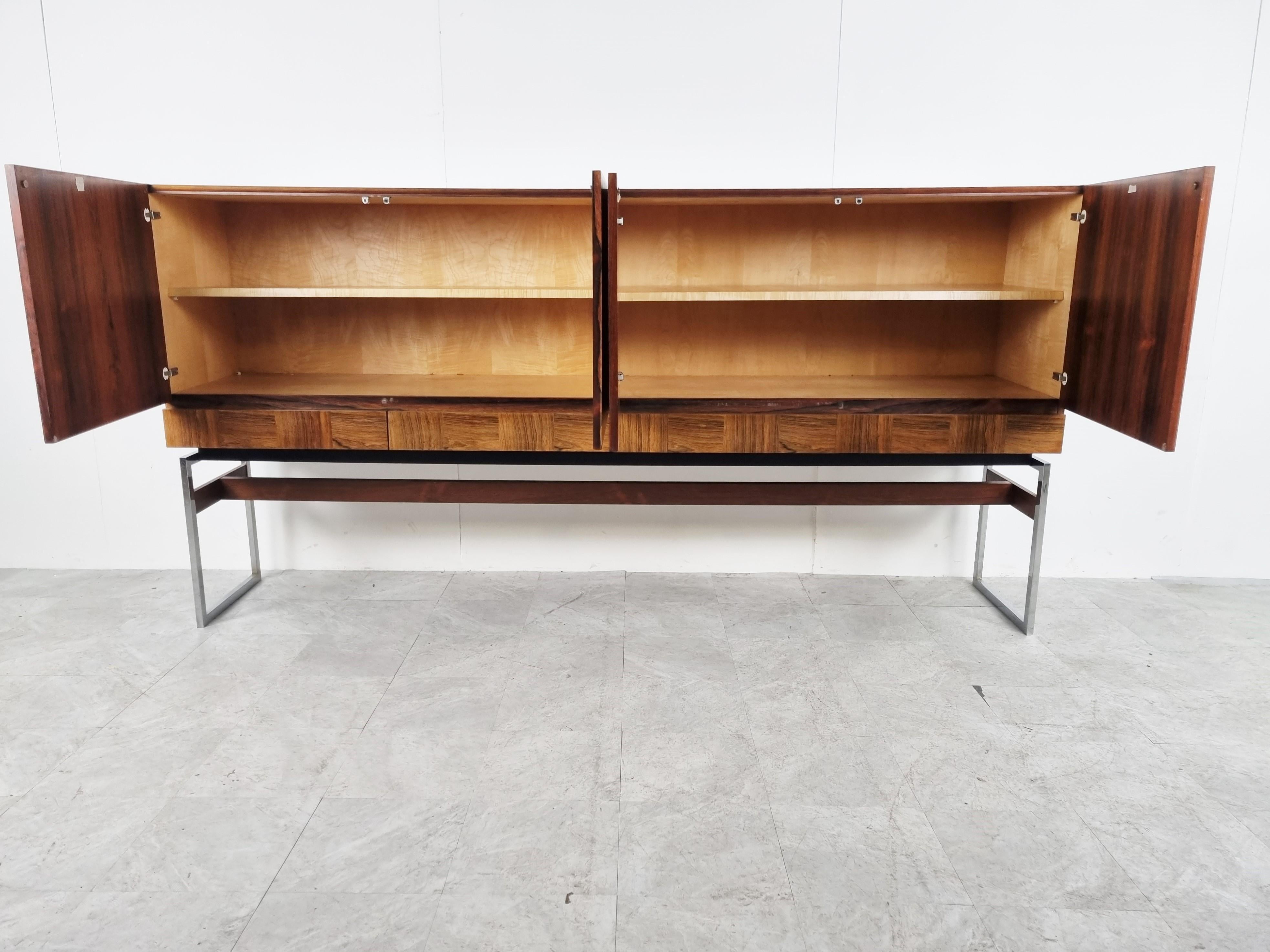 Chrome Mid-Century Highboard, 1960s, Belgium