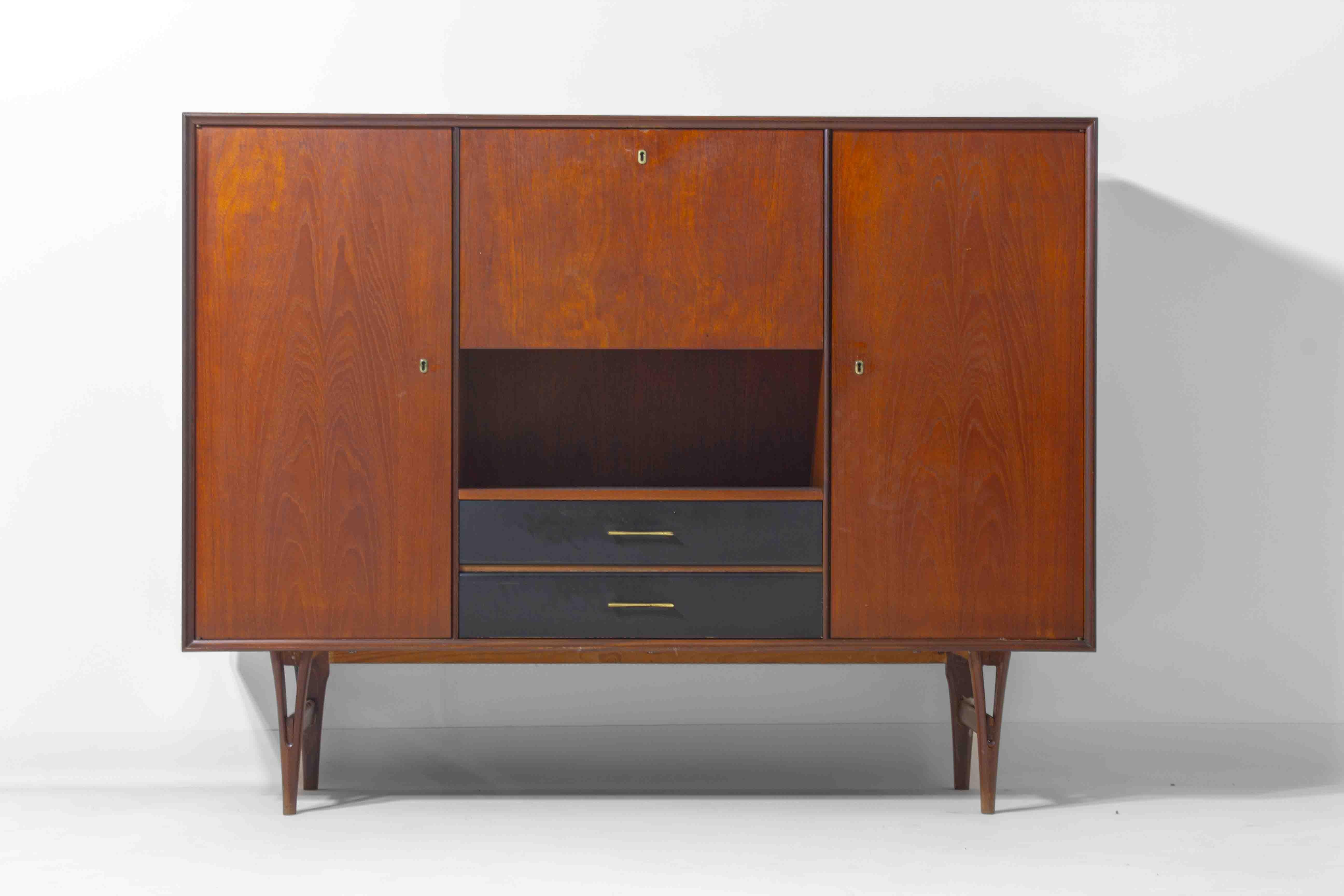 Mid-20th Century Mid-century highboard by Van Pelt, Belgium 1960s For Sale