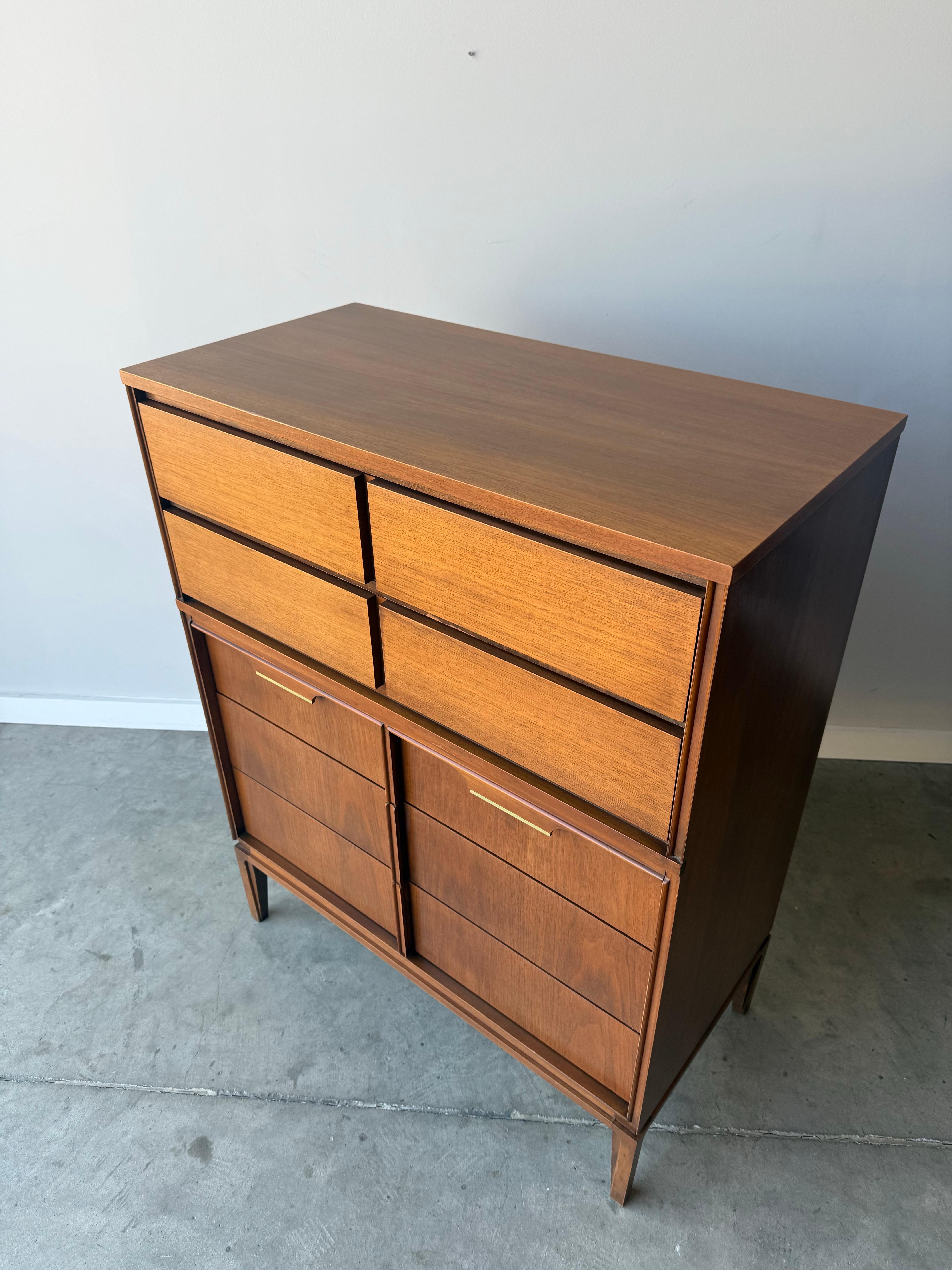 American Mid-Century Highboy Dresser by Basic Witz