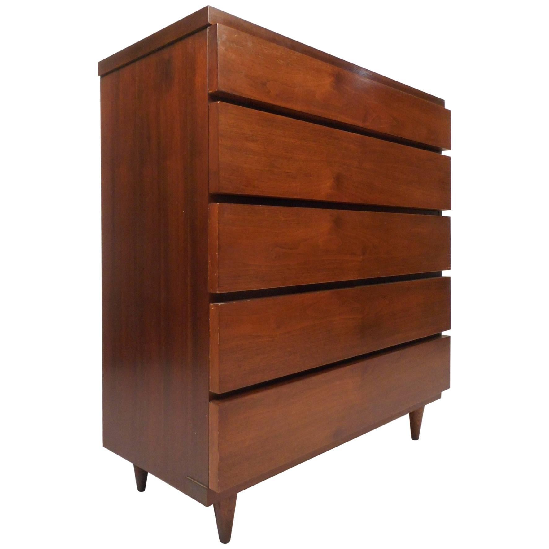 Mid-Century Highboy Dresser by Bassett