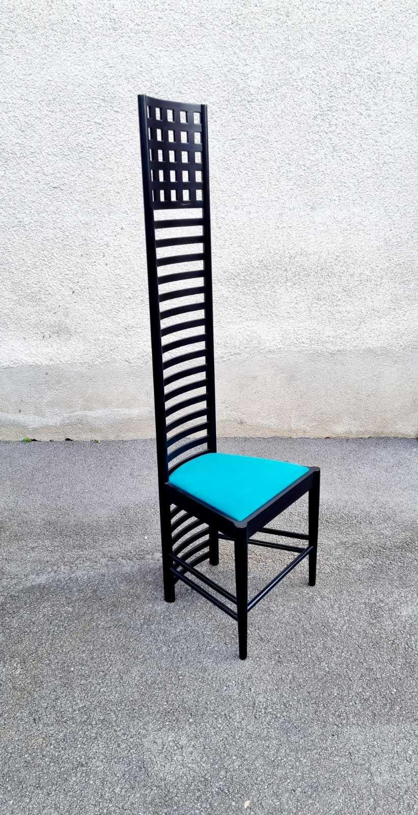 Hill House 1 Stuhl aus der Mitte des Jahrhunderts, entworfen von Charles Rennie Machintosh, Italien 80er Jahre im Angebot 6