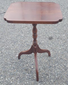 Mid Century Hitchcock Mahogany Tripod Floor Candle Stand