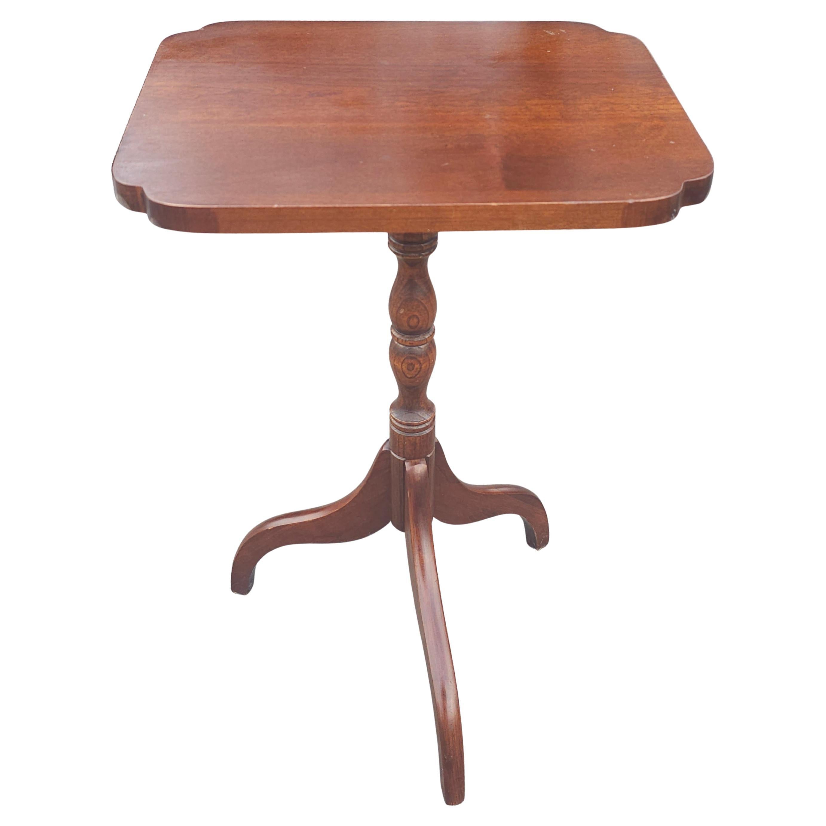 Mid Century Hitchcock Mahogany Tripod Floor Candle Stand