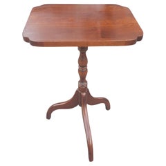 Mid Century Hitchcock Mahogany Tripod Floor Candle Stand