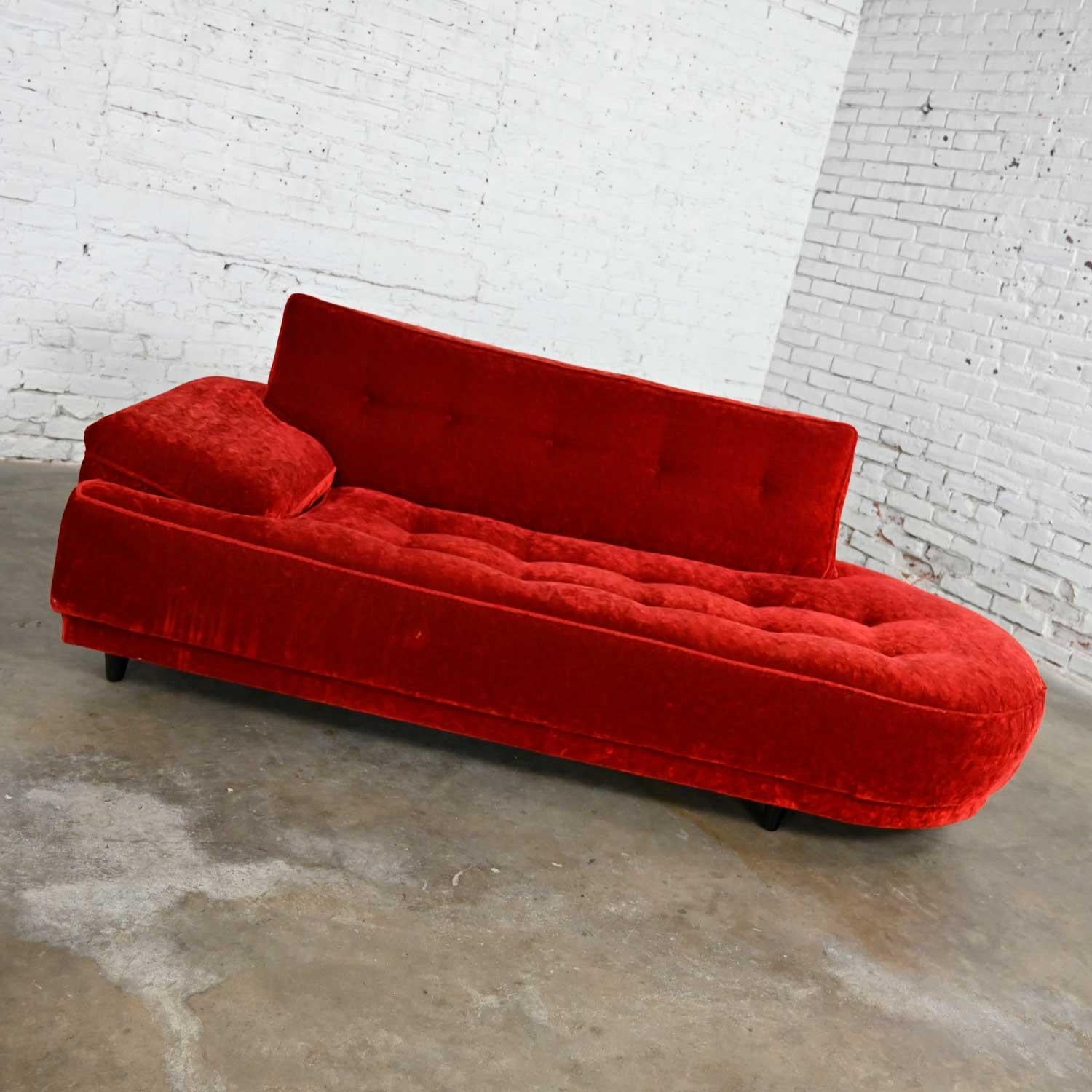red velvet futon