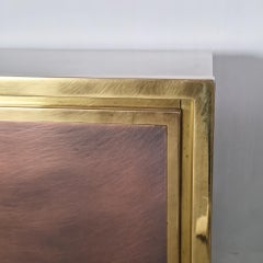 Mid-century Hollywood Regency brass & bronze cabinet from Belgo Chrom, 1980s