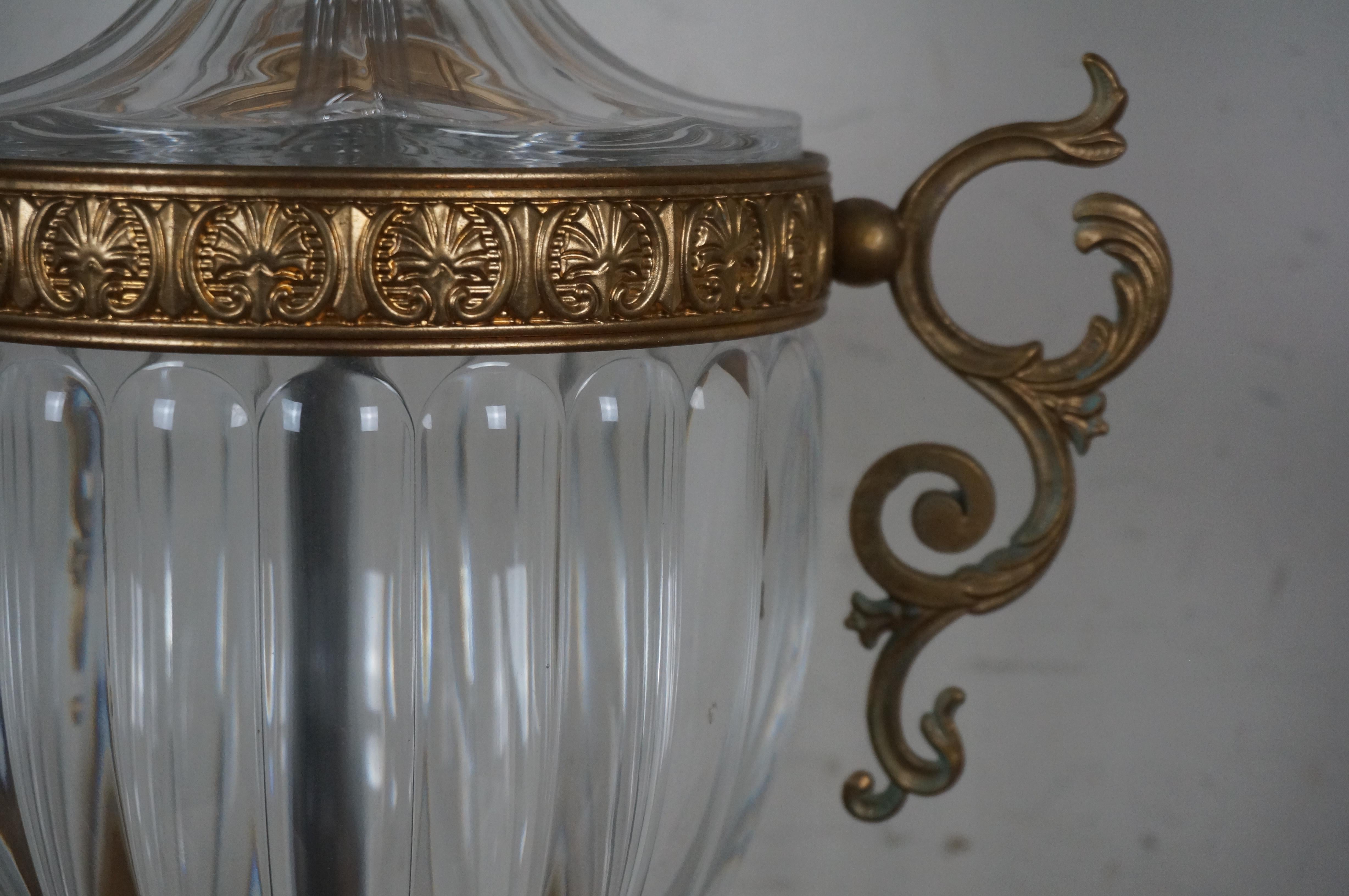 Lampe de table Trophée en laiton et cristal 