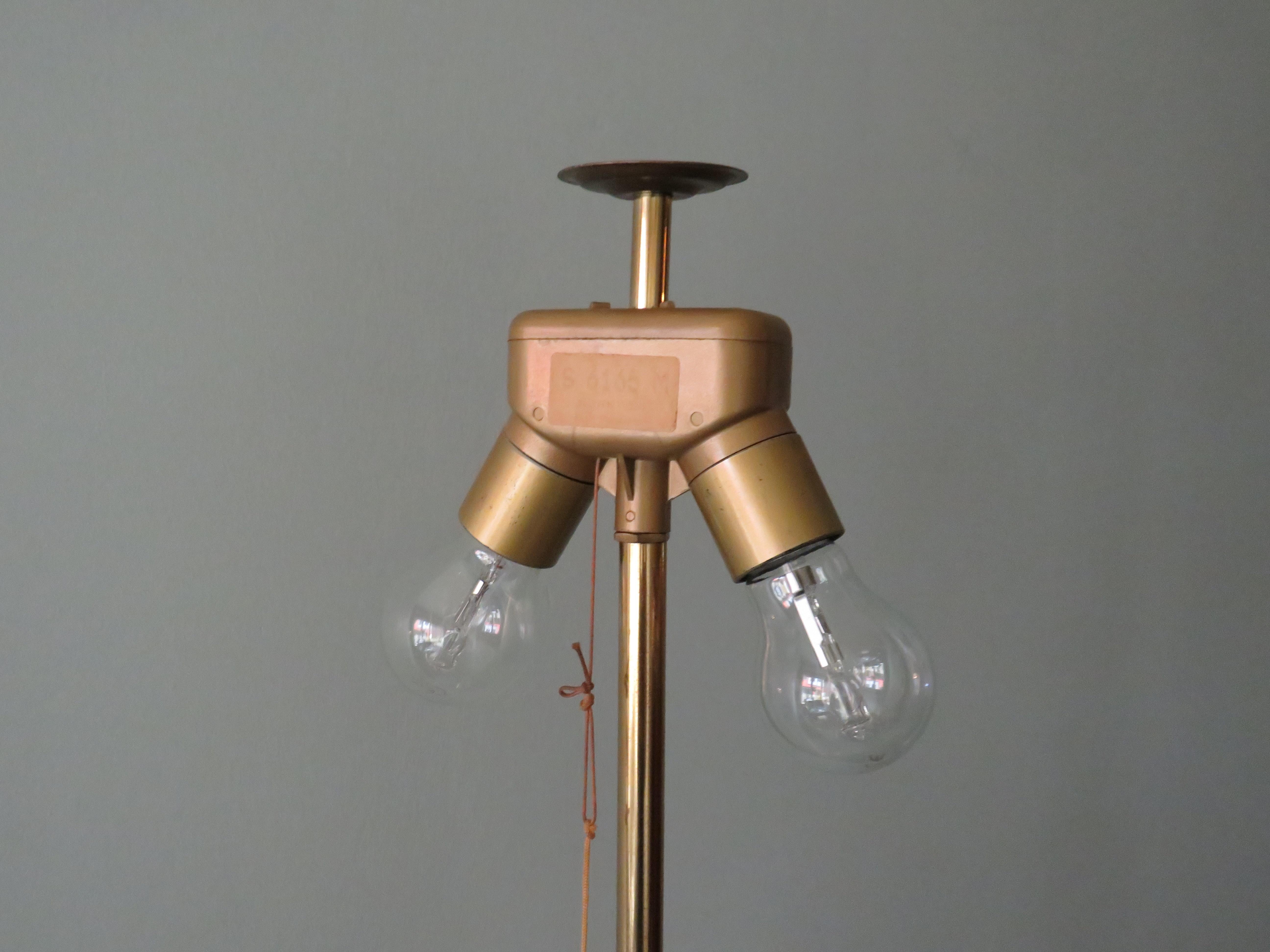 Mid Century, Hollywood Regency Brass Floor Lamp, Belgium 1970s For Sale 1