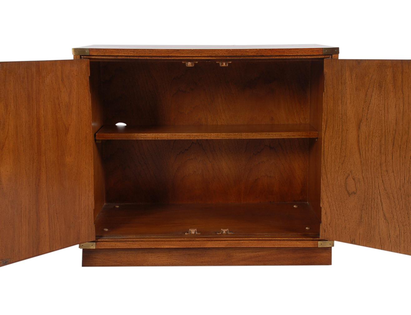 American Midcentury Hollywood Regency Burl Wood Nightstands, End Tables, or Cabinets