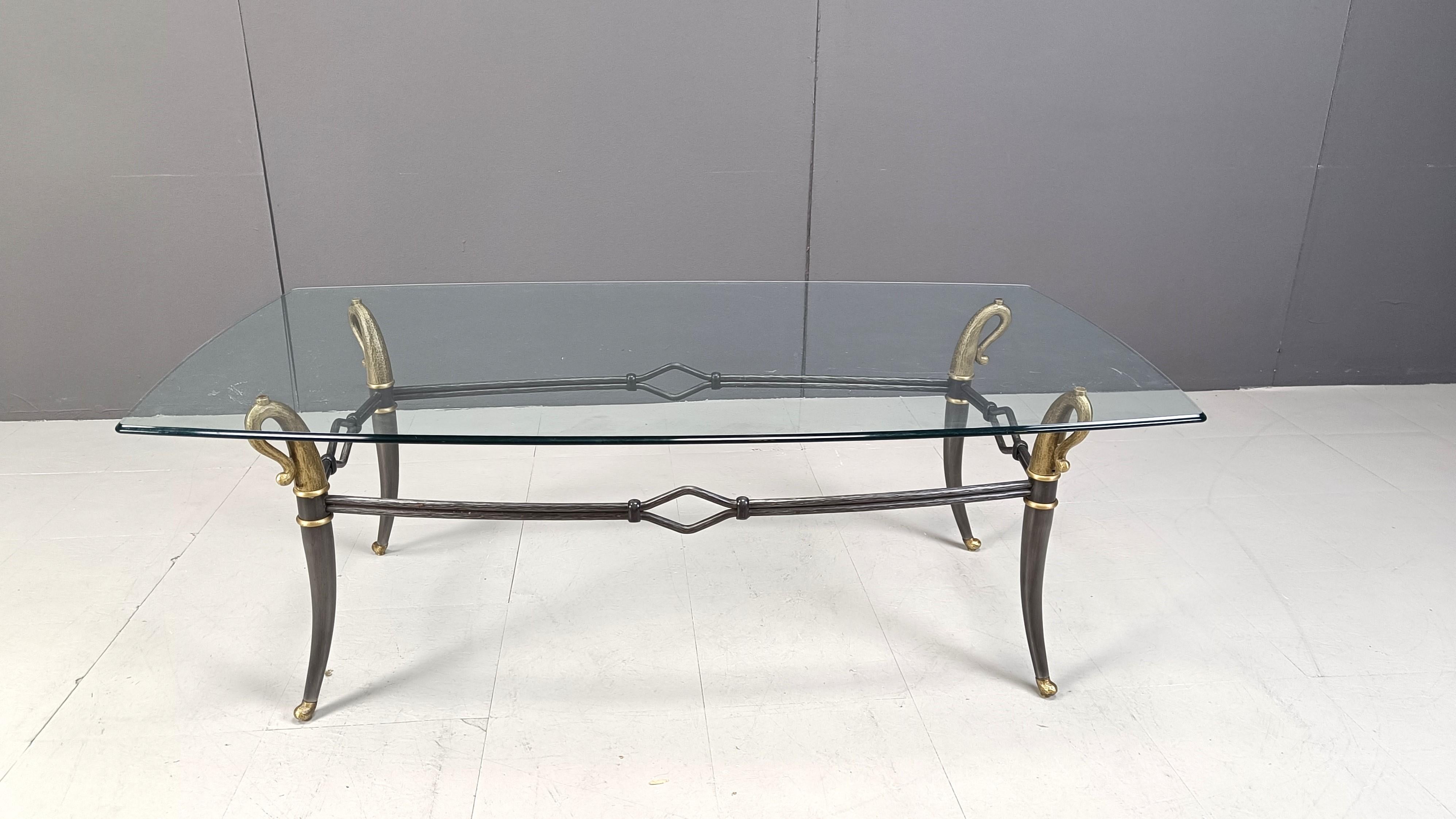 Métal Table basse Hollywood Regency des années 1960 en vente