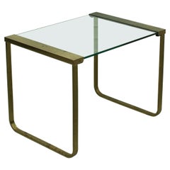 Mid Century Hollywood Regency Coffee Table Brass and Glass, Italy, 1970s
