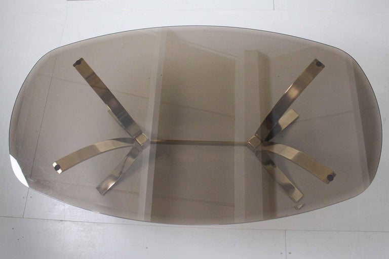 Chrome Mid Century Hollywood Regency Coffeetable by Roger Sprunger For Sale