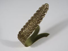 Mid century Hollywood Regency curtain hooks, set of 4, France