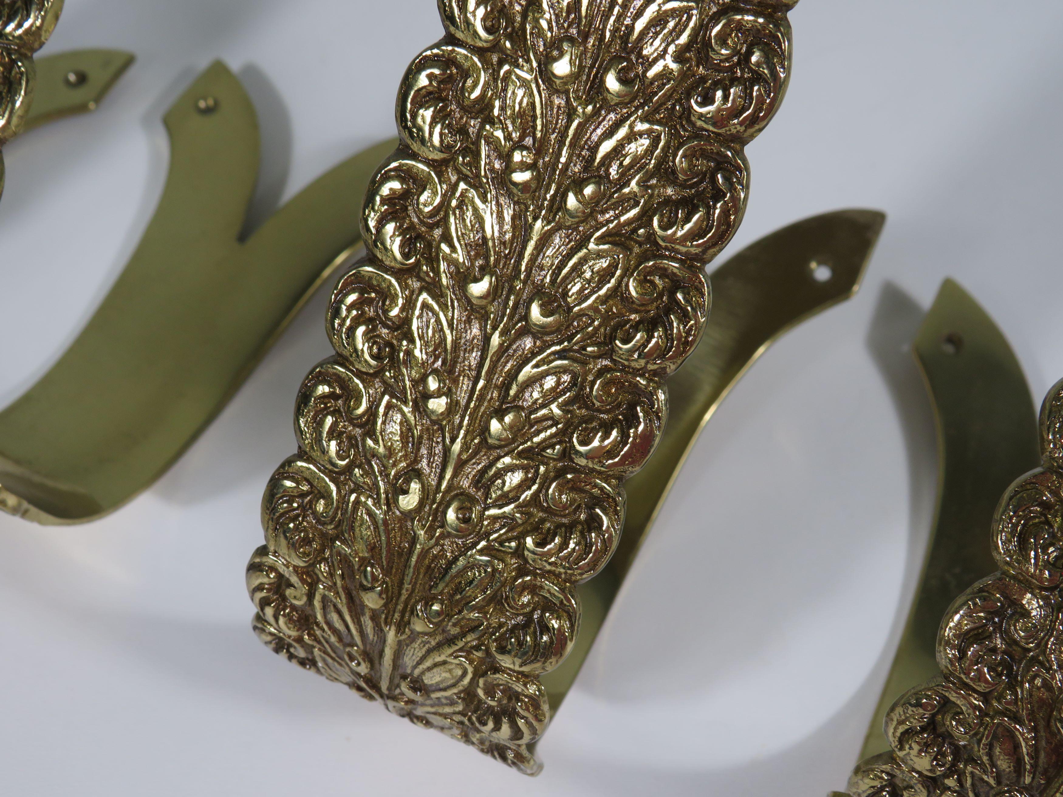 Francese Ganci per tende Hollywood Regency di metà secolo, set di 4, Francia in vendita