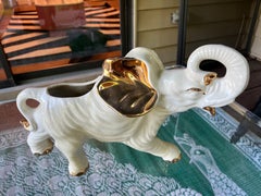 Midcentury Hollywood Regency Elephant Planter