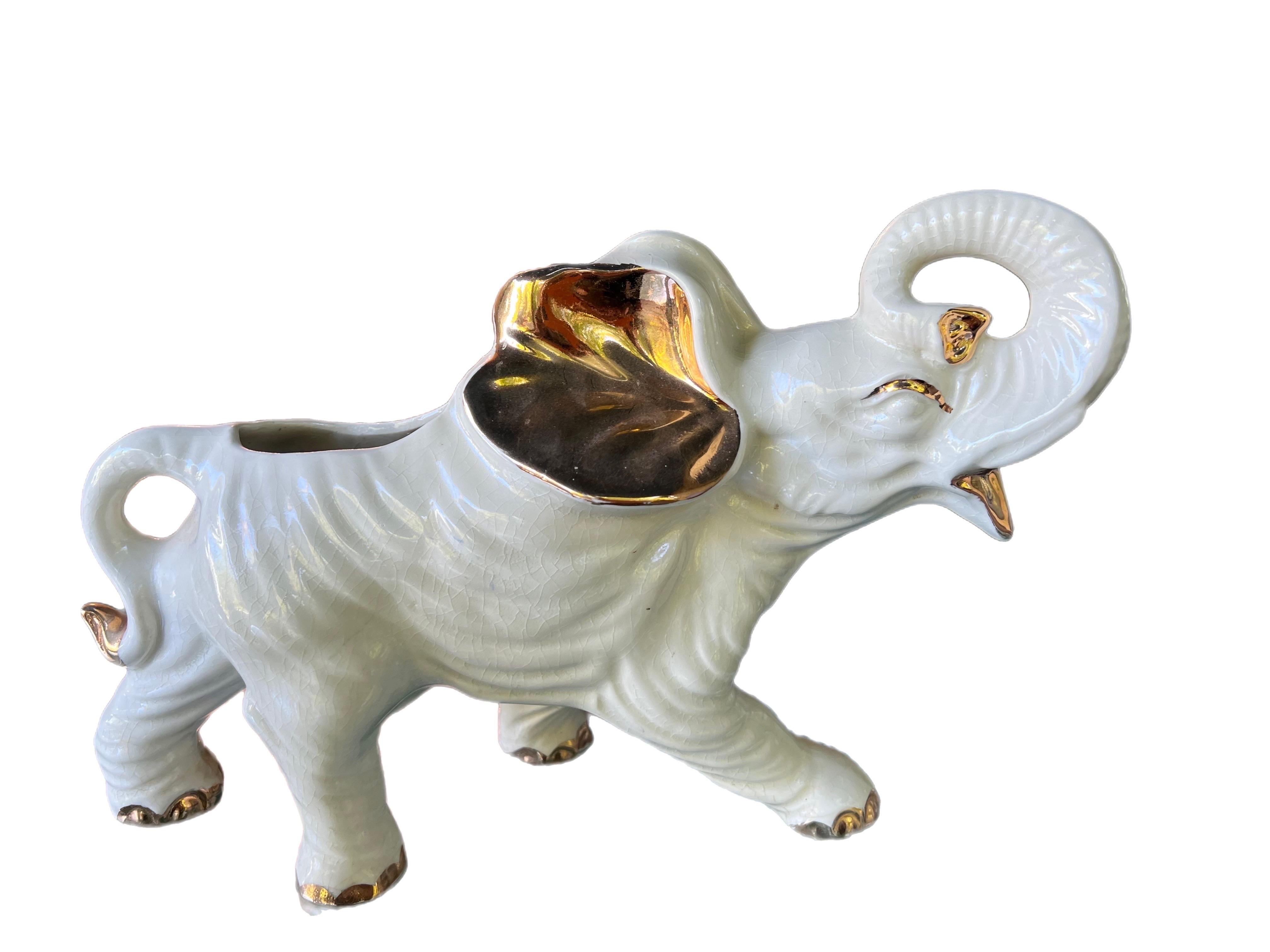 Japanese Midcentury Hollywood Regency Elephant Planter