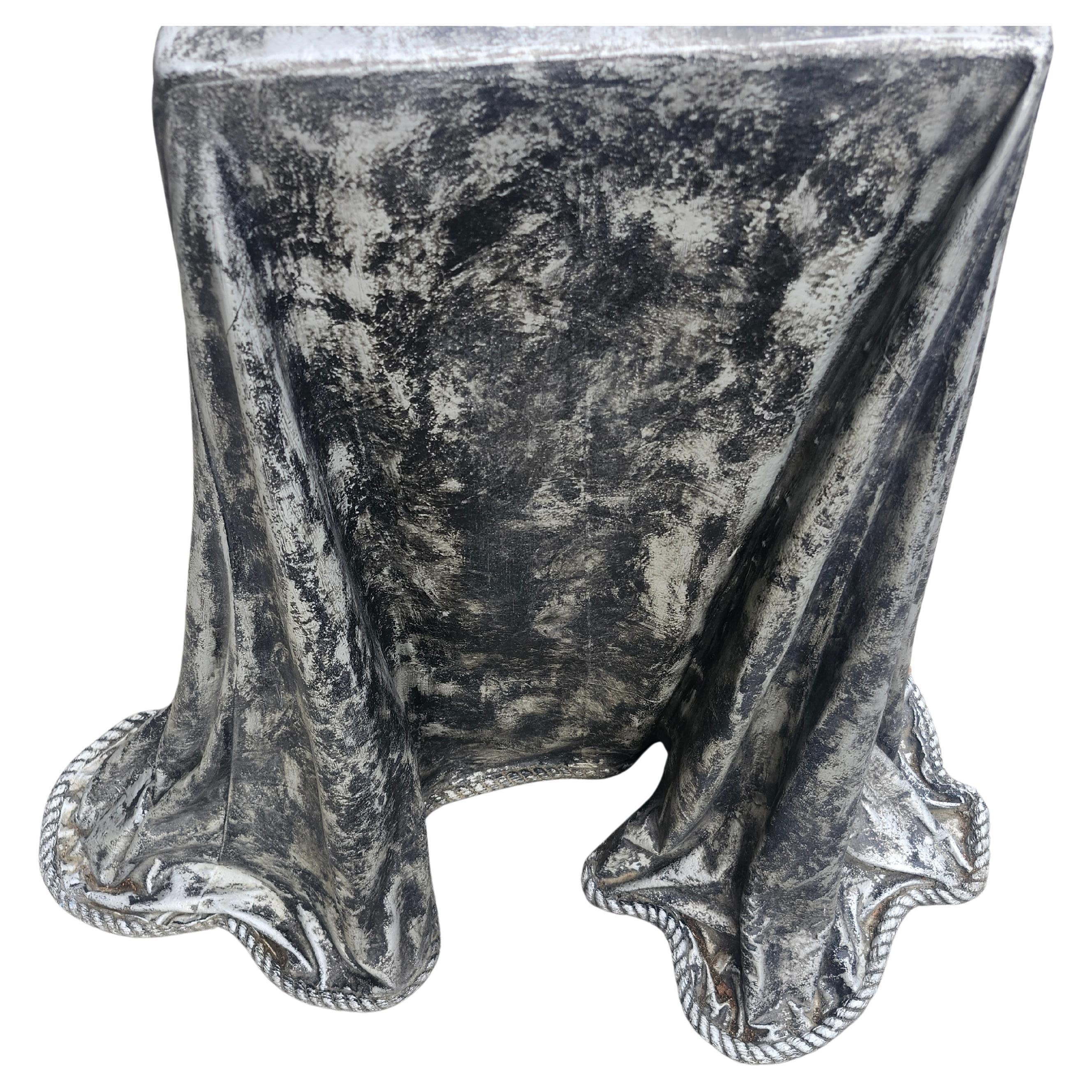 Mid Century Hollywood Regency Faux Draper Console Sofa Table Fiberglass C1960 For Sale 3