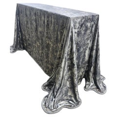 Mid-Century Hollywood Regency Faux Draper Konsolen-Sofatisch aus Fiberglas, Hollywood Regency, C1960