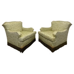 Mid Century Hollywood Regency Fringe Club Chairs - Set of 2