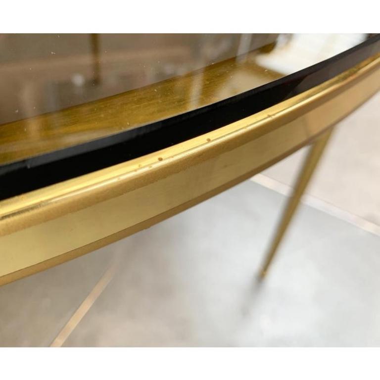 Table basse en laiton et verre de style Hollywood Regency, années 1960 en vente 4