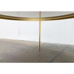 Mid-Century Hollywood Regency German Brass and Glass Coffee Couch Table, 1960s