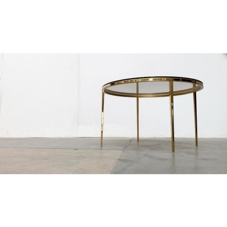 Mid-Century Modern Table basse en laiton et verre de style Hollywood Regency, années 1960 en vente