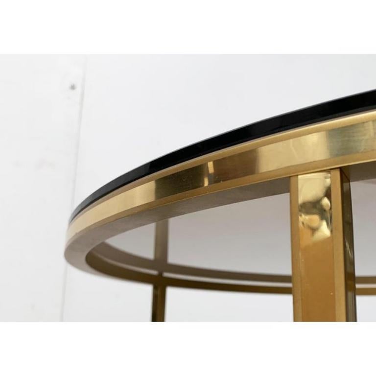 20ième siècle Table basse en laiton et verre de style Hollywood Regency, années 1960 en vente