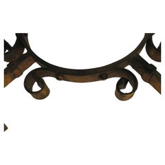 Mid Century Hollywood Regency Gilt French Iron Cocktail Table