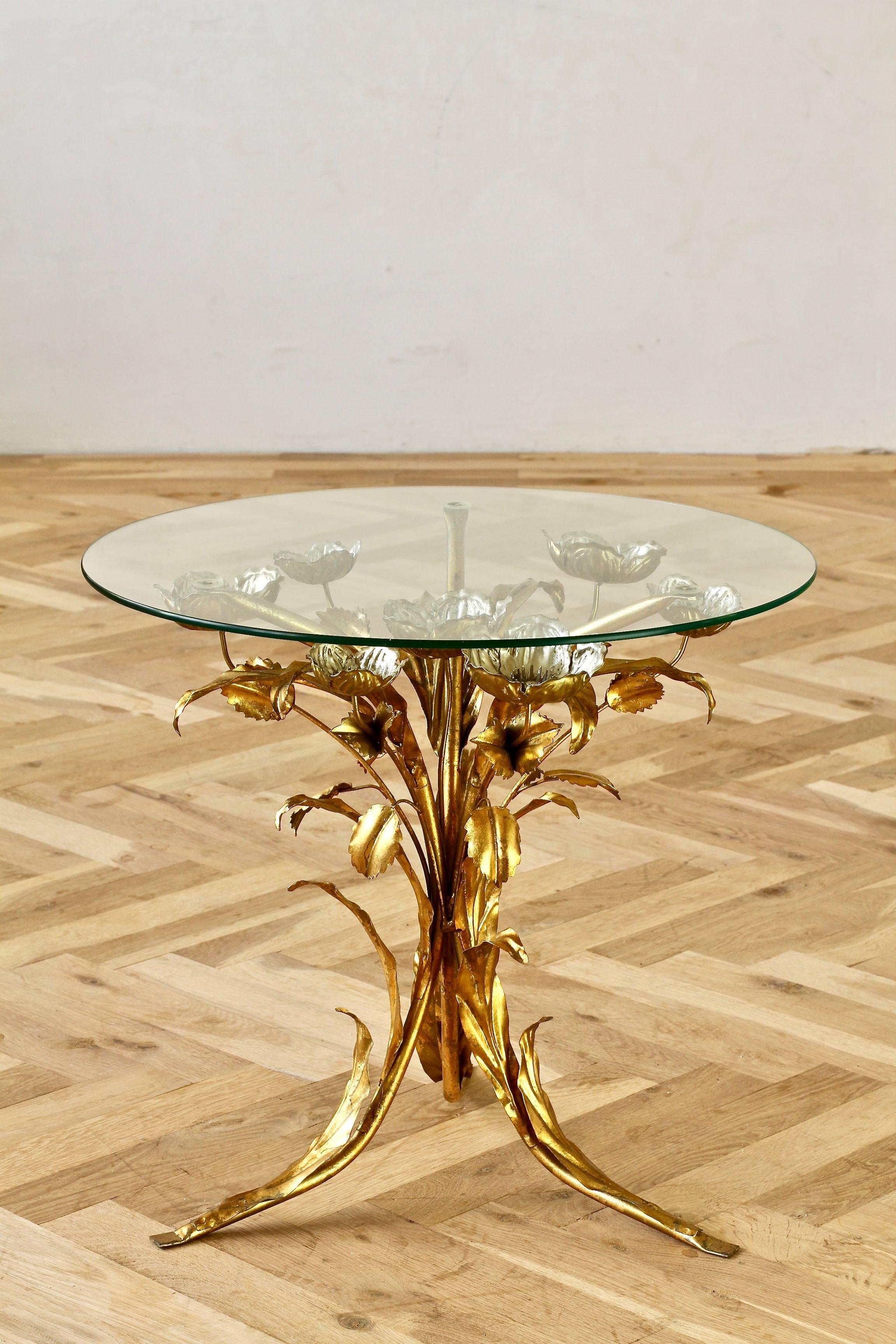 metal leaf side table