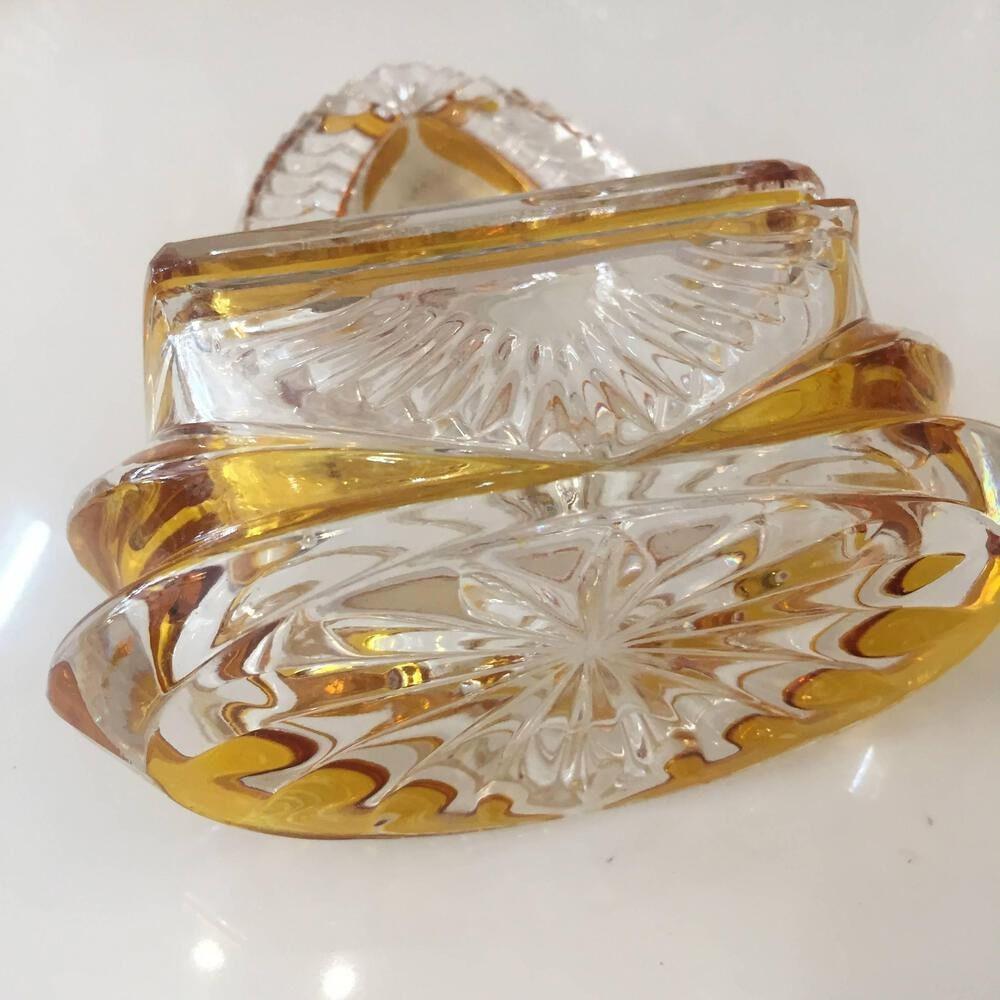 Art Glass Mid-Century Hollywood Regency Glass Vanity Box