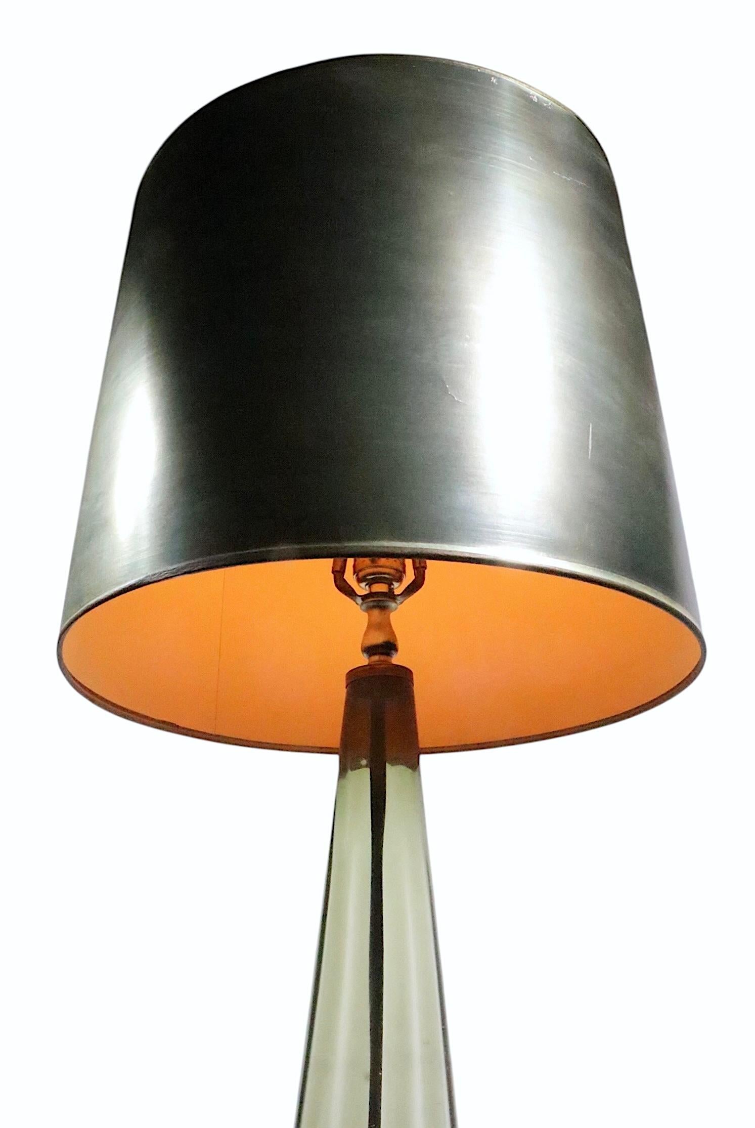 Mid Century Hollywood Regency Italienische Glas Tischlampen ca. 1950/60er Jahre im Angebot 5