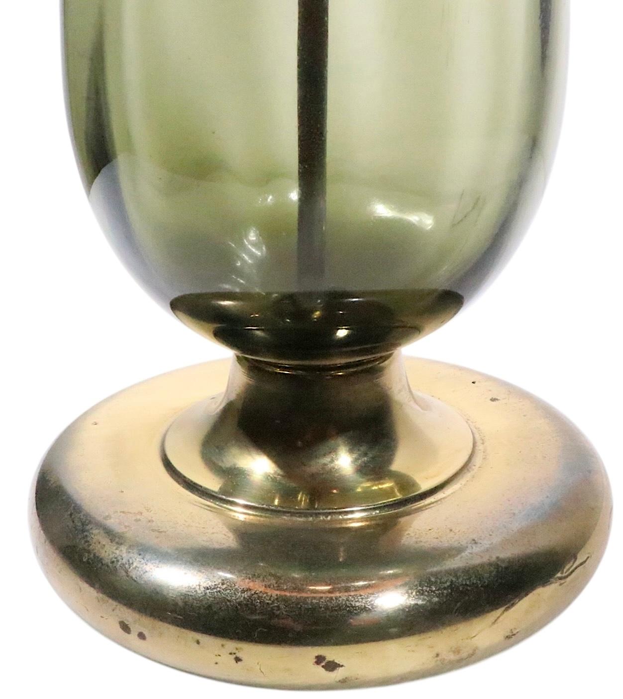 Mid Century Hollywood Regency Italienische Glas Tischlampen ca. 1950/60er Jahre im Angebot 6