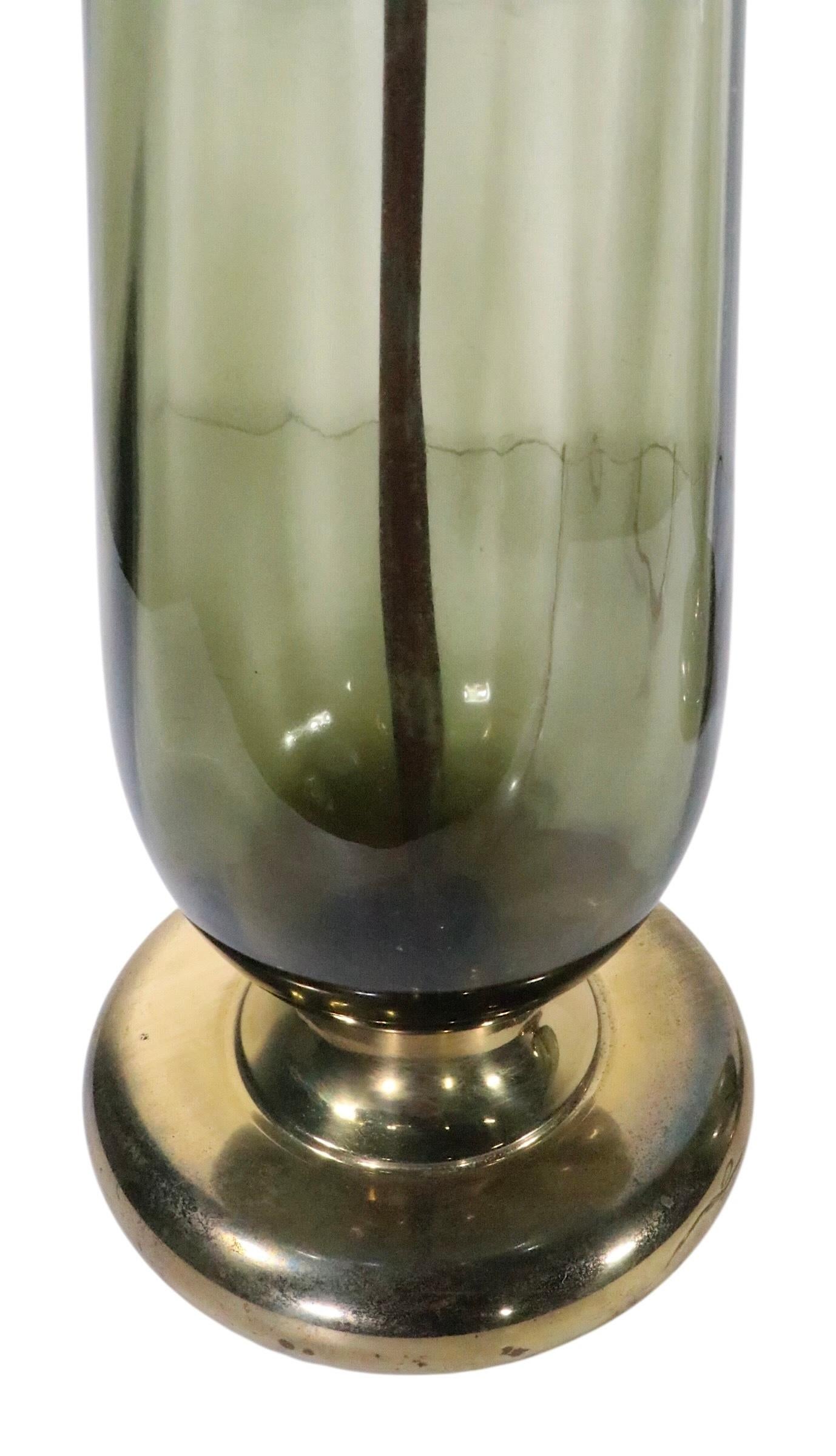 Mid Century Hollywood Regency Italienische Glas Tischlampen ca. 1950/60er Jahre im Angebot 4