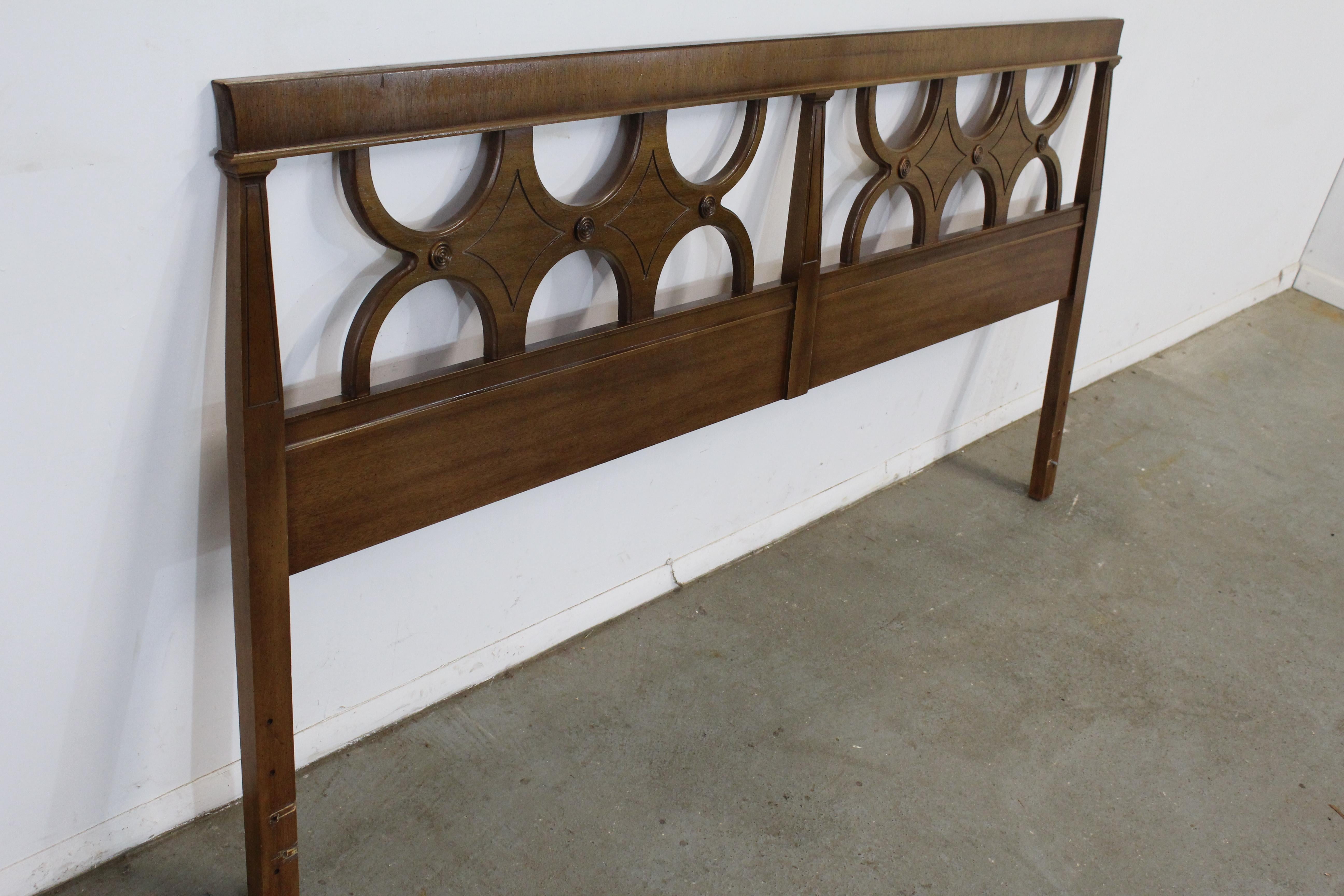 Mid-Century Modern Mid-Century Hollywood Regency King Size Bed/Headboard