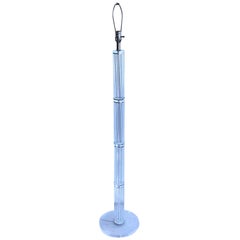 Mid-Century Hollywood Regency Lucite and Chrome Floor Lamp