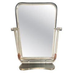 Mid Century Hollywood Regency Lucite Eitelkeitsspiegel Mid Century Hollywood Regency Lucite Eitelkeitsspiegel