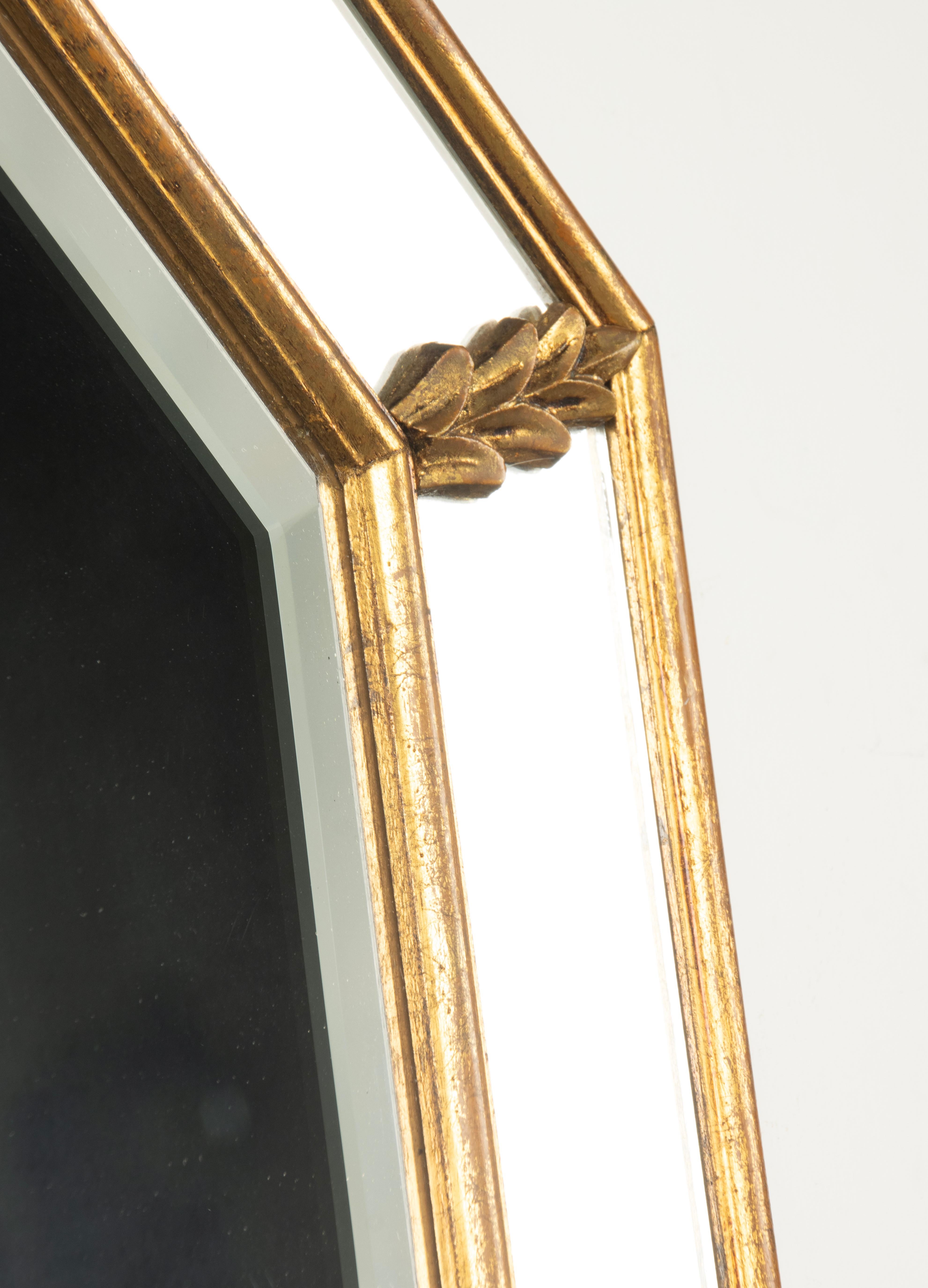 Miroir octogonal Parclose de style Hollywood Regency du milieu du siècle dernier en vente 6