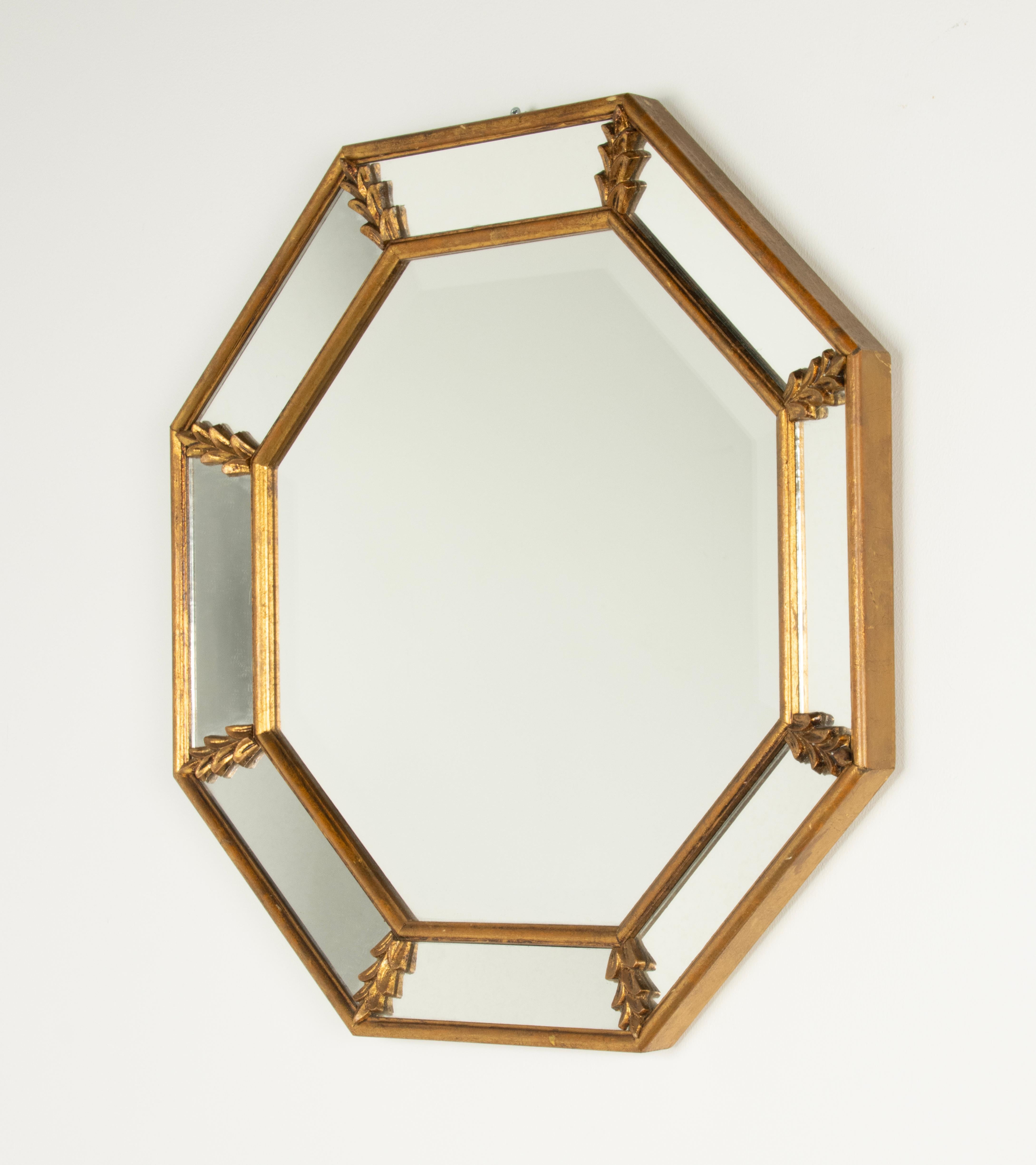 Miroir octogonal Parclose de style Hollywood Regency du milieu du siècle dernier en vente 7