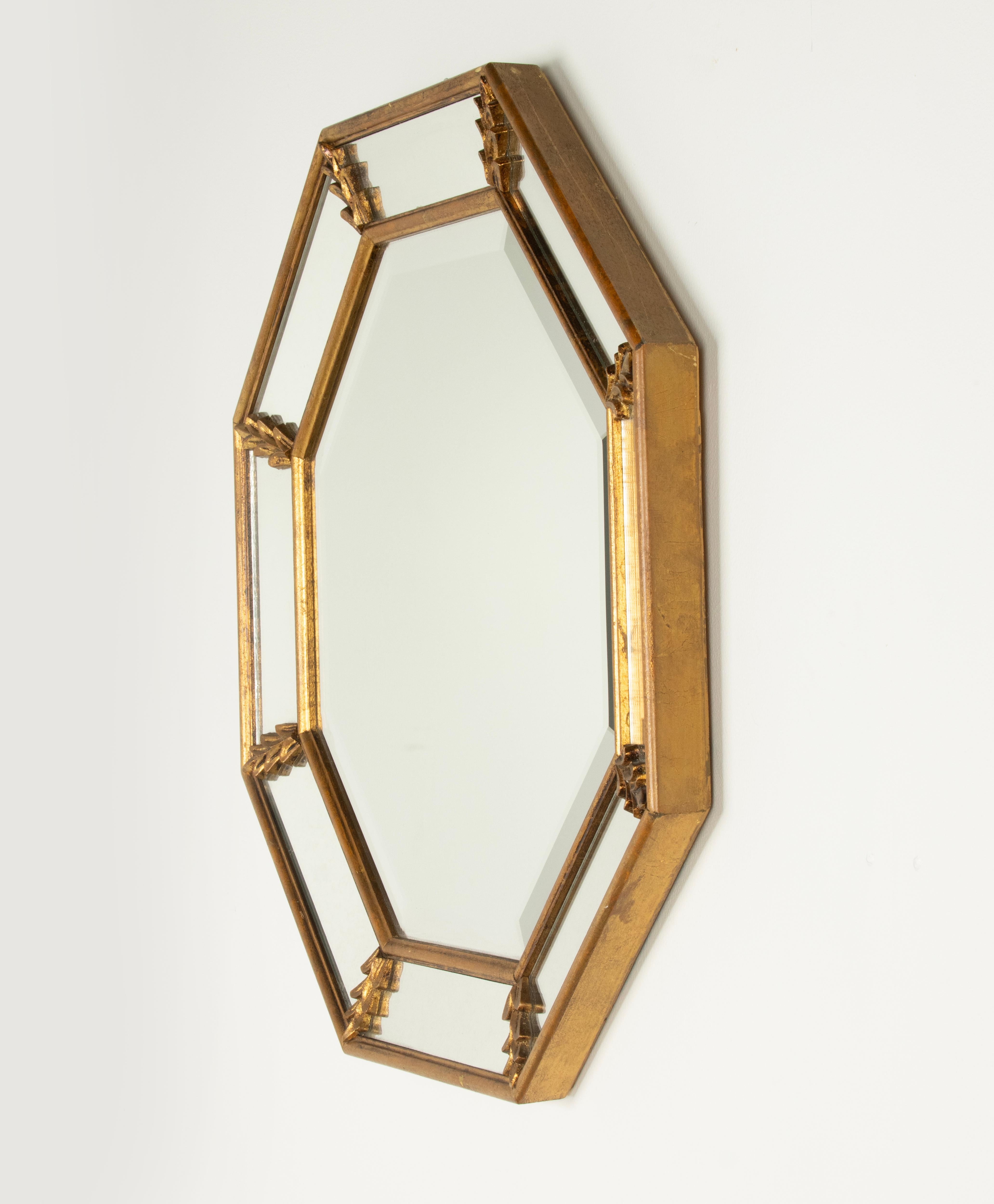 Miroir octogonal Parclose de style Hollywood Regency du milieu du siècle dernier en vente 9