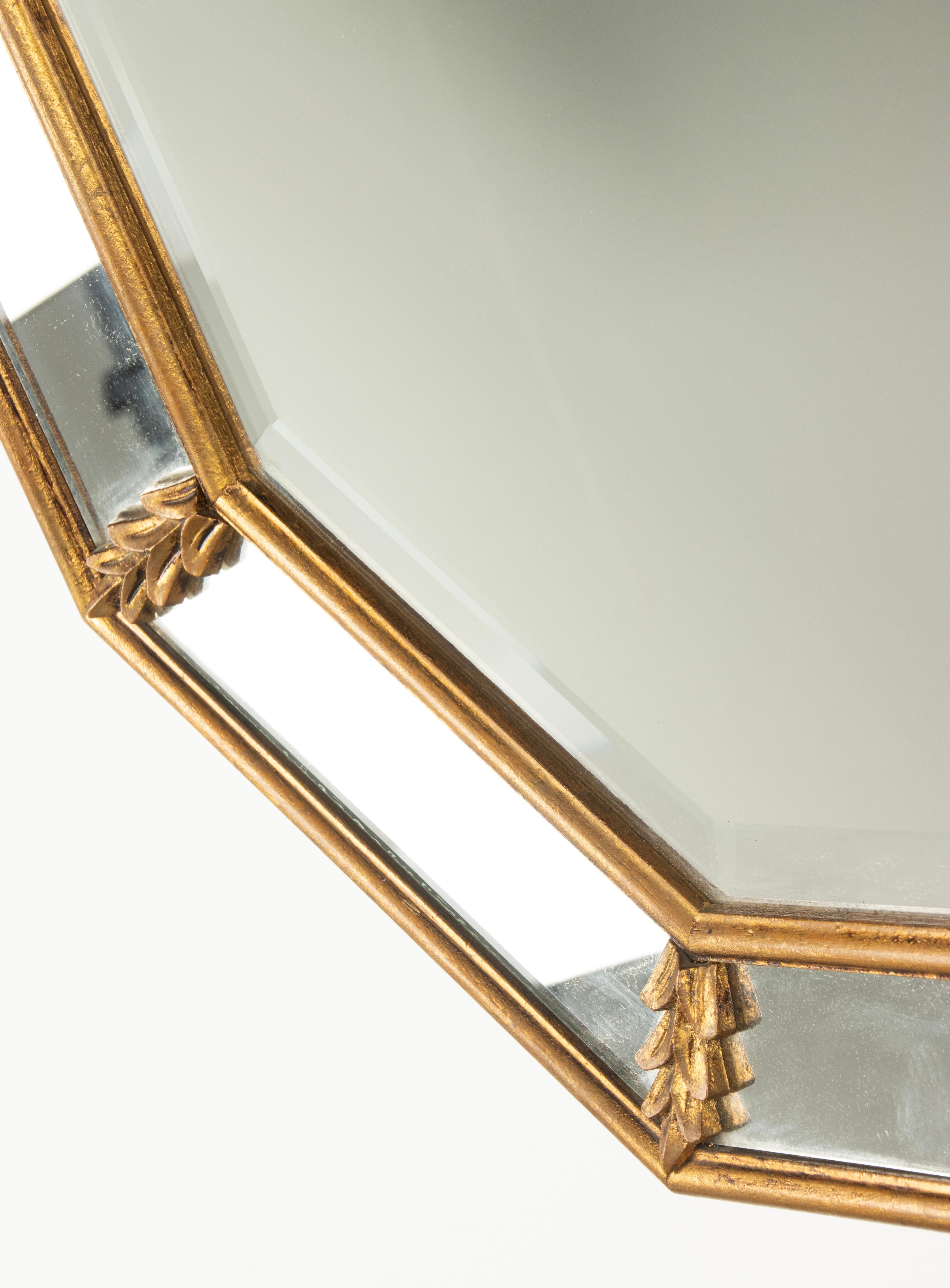 Miroir octogonal Parclose de style Hollywood Regency du milieu du siècle dernier en vente 10