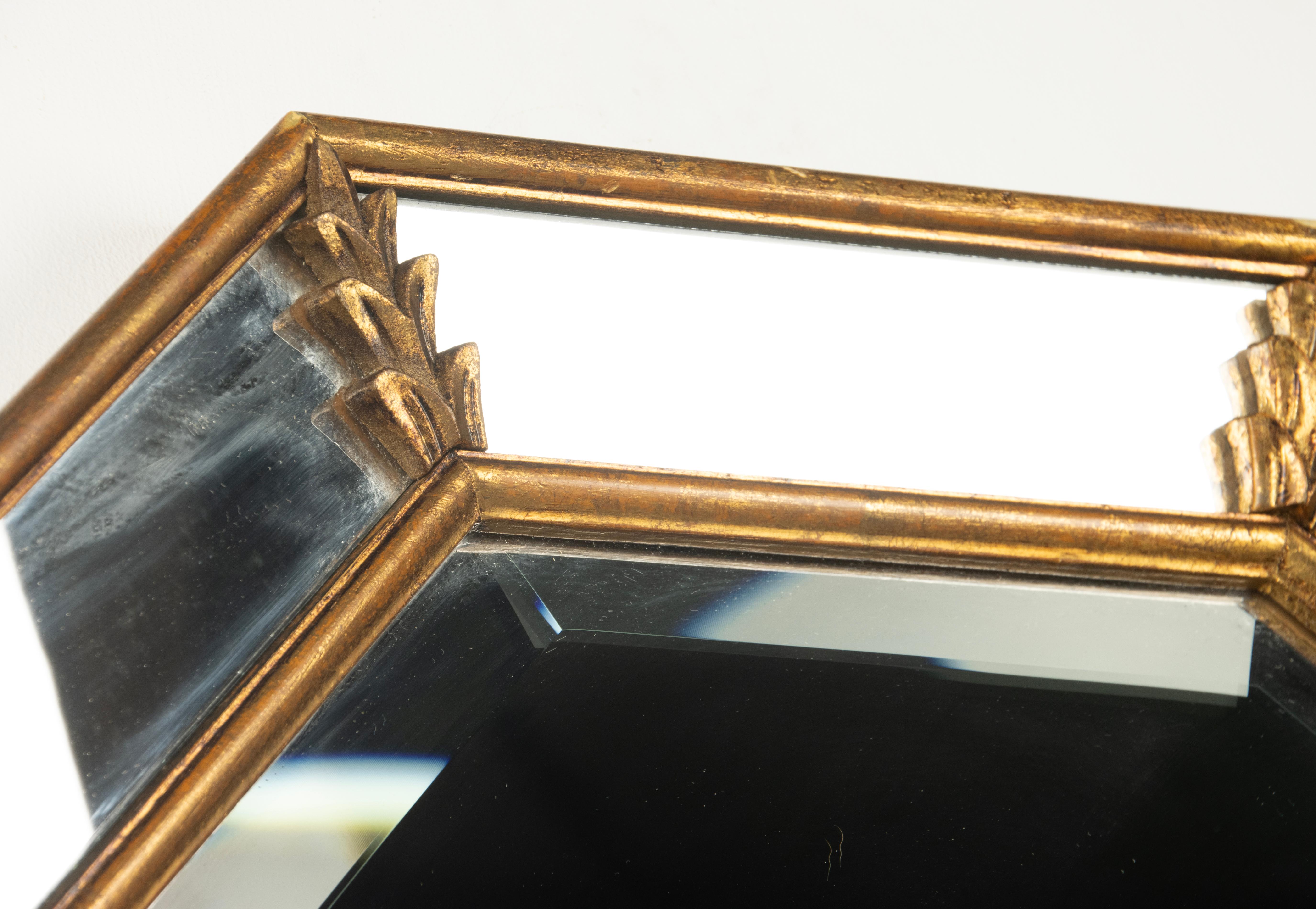 Miroir octogonal Parclose de style Hollywood Regency du milieu du siècle dernier en vente 11