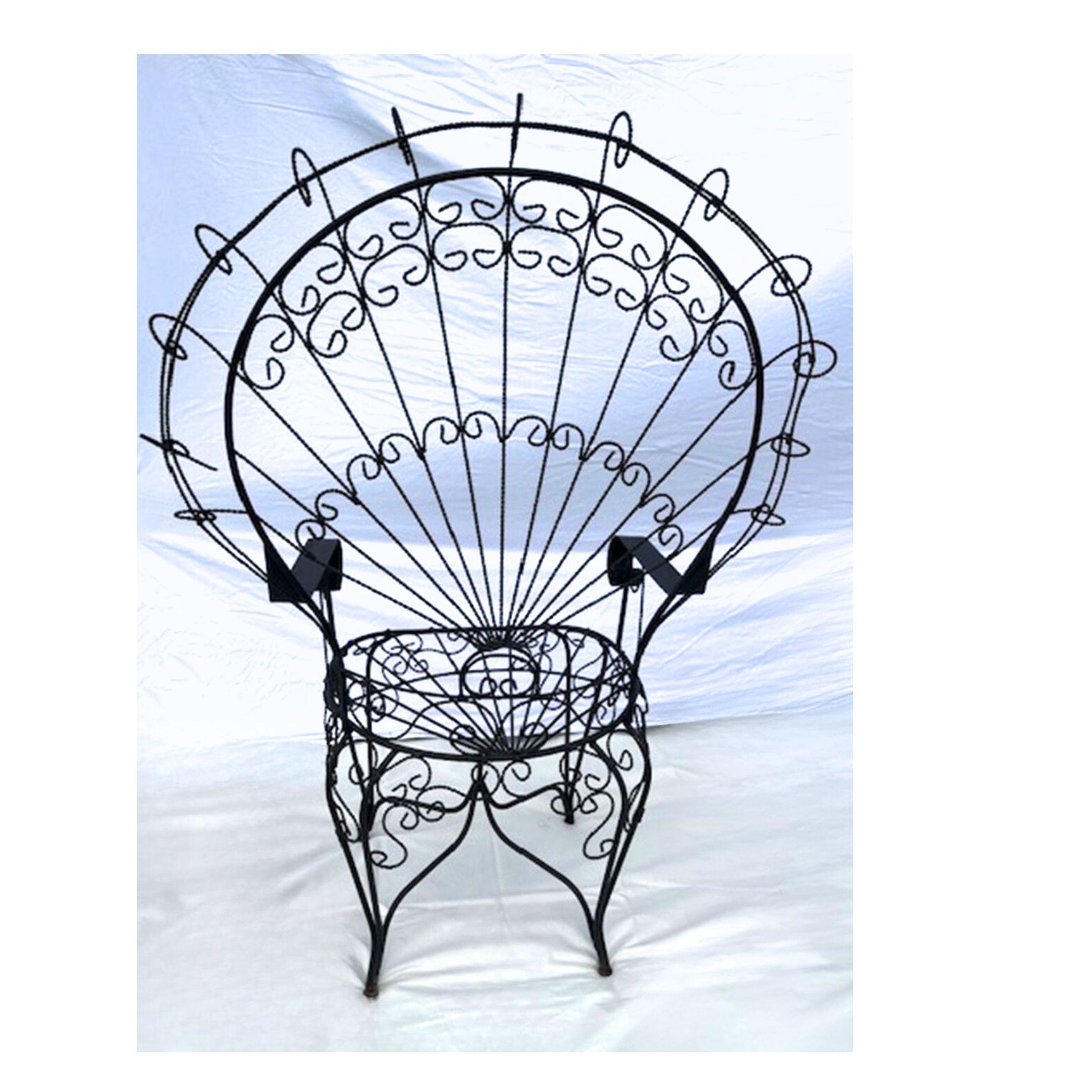 Mid-Century Hollywood Regency Peacock Chairs by John Salterini, pair In Good Condition For Sale In Wichita, KS