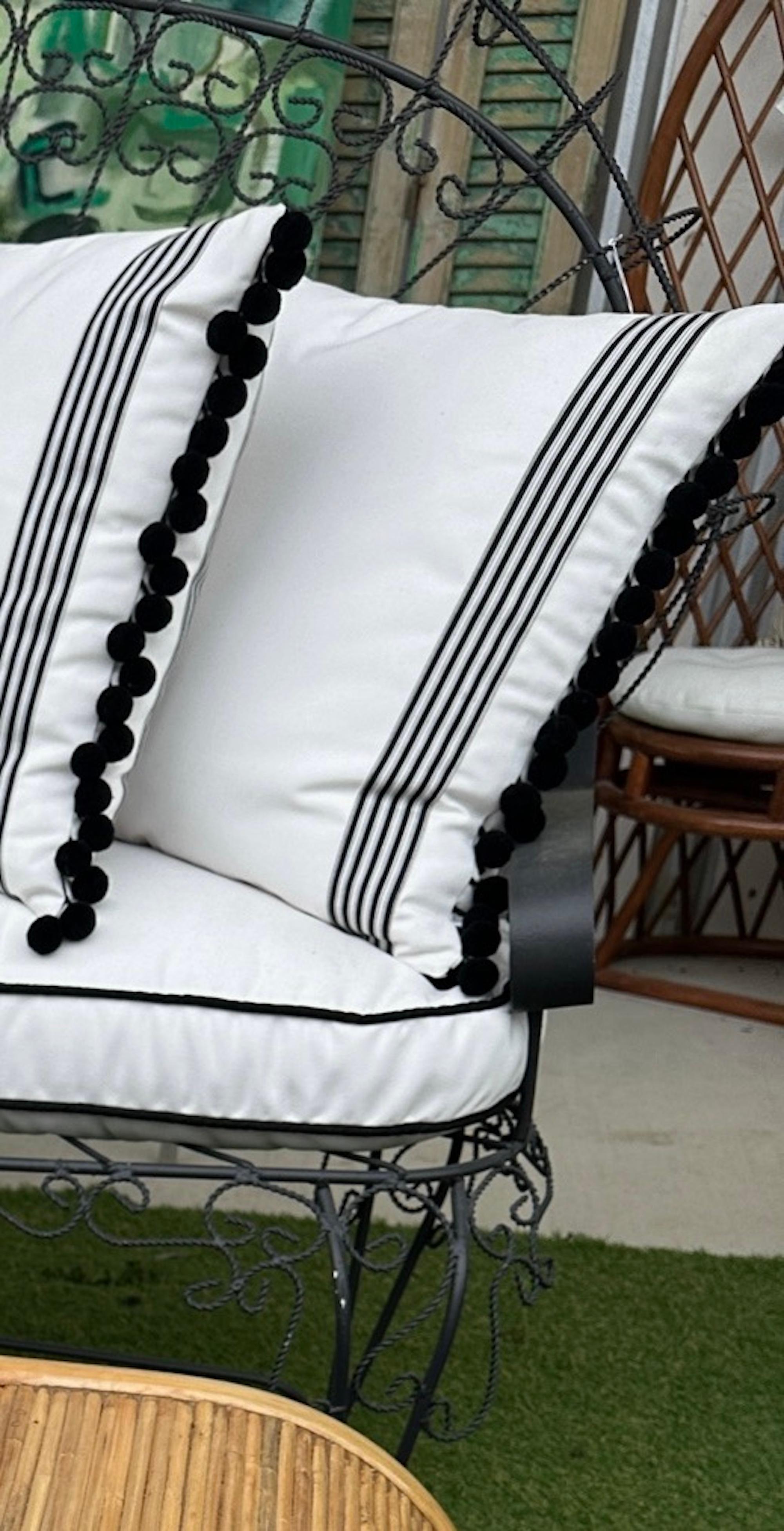 20th Century Mid-Century Hollywood Regency Peacock Chairs by John Salterini, pair For Sale