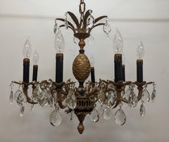 Mid-Century Hollywood Regency Pineapple Chandelier
