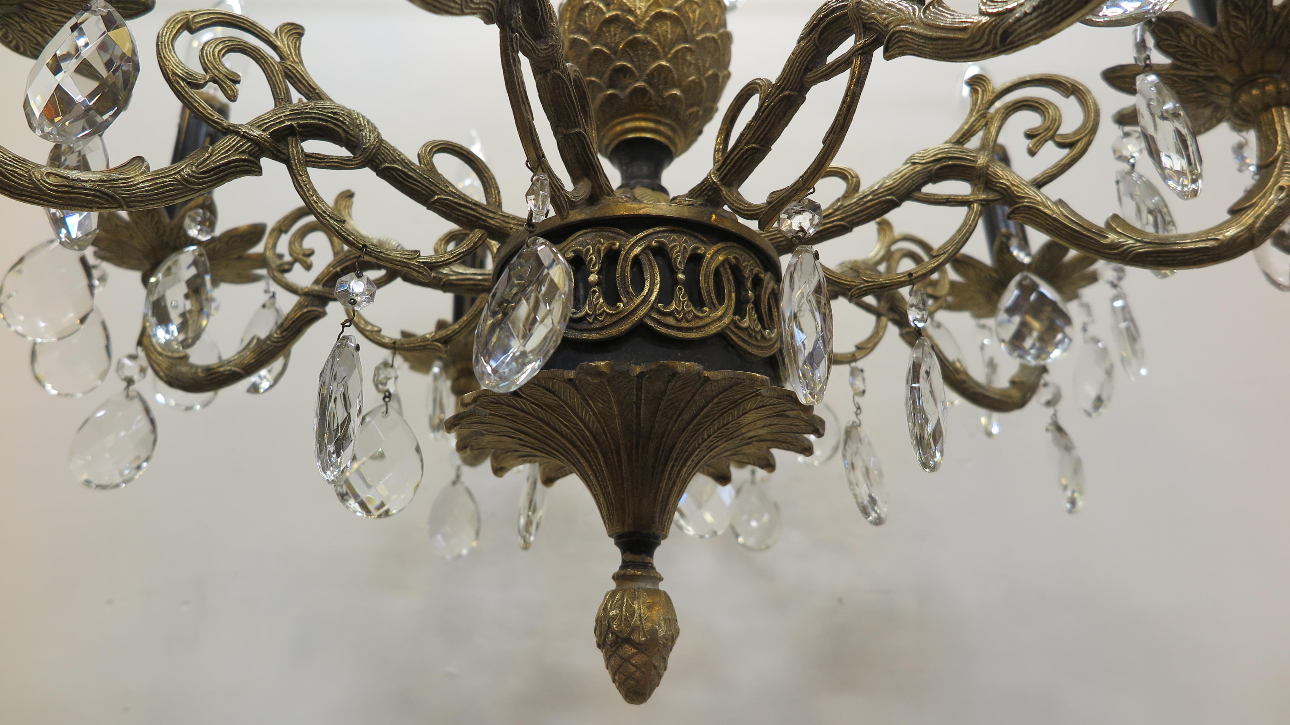 vintage brass pineapple chandelier