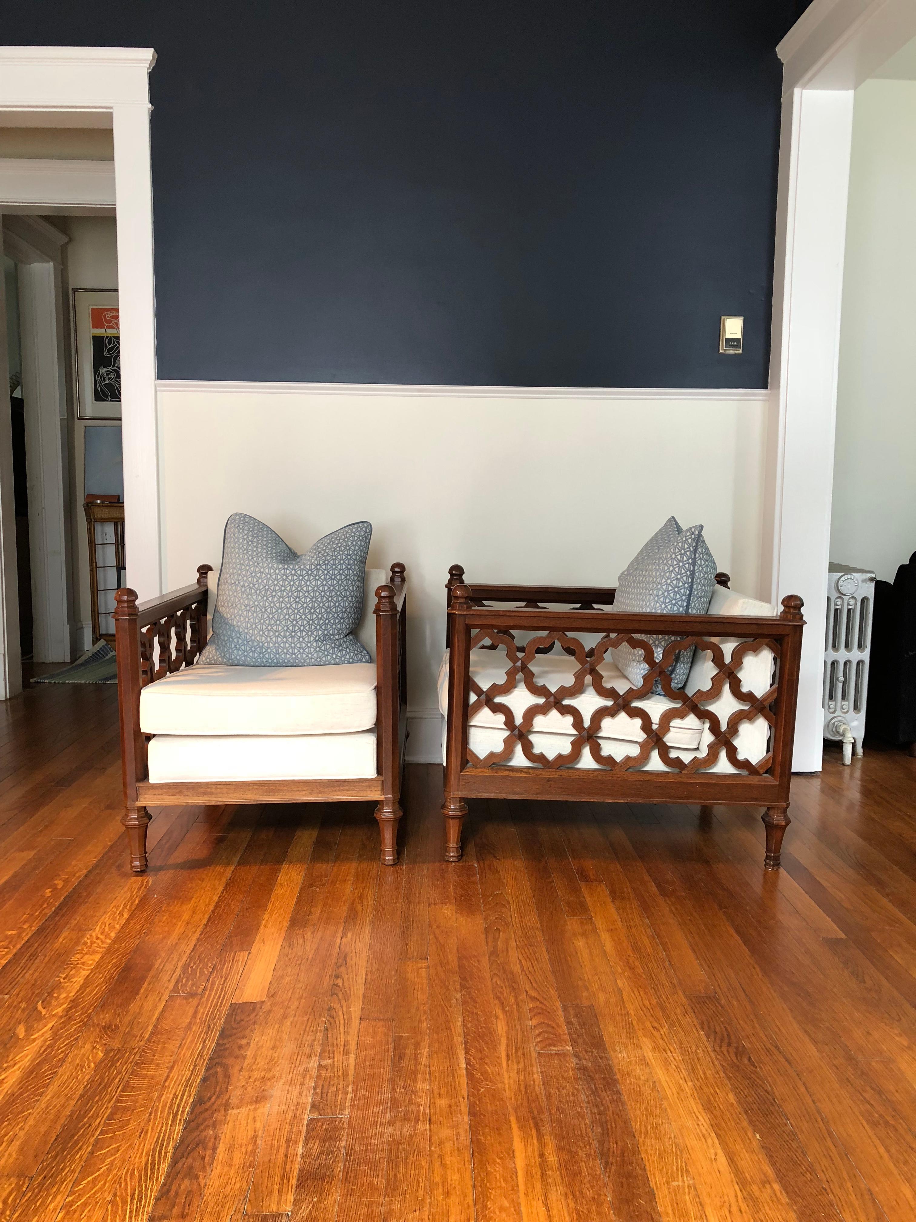 20th Century Mid-Century Hollywood Regency Ricardo Lynn Club Chairs
