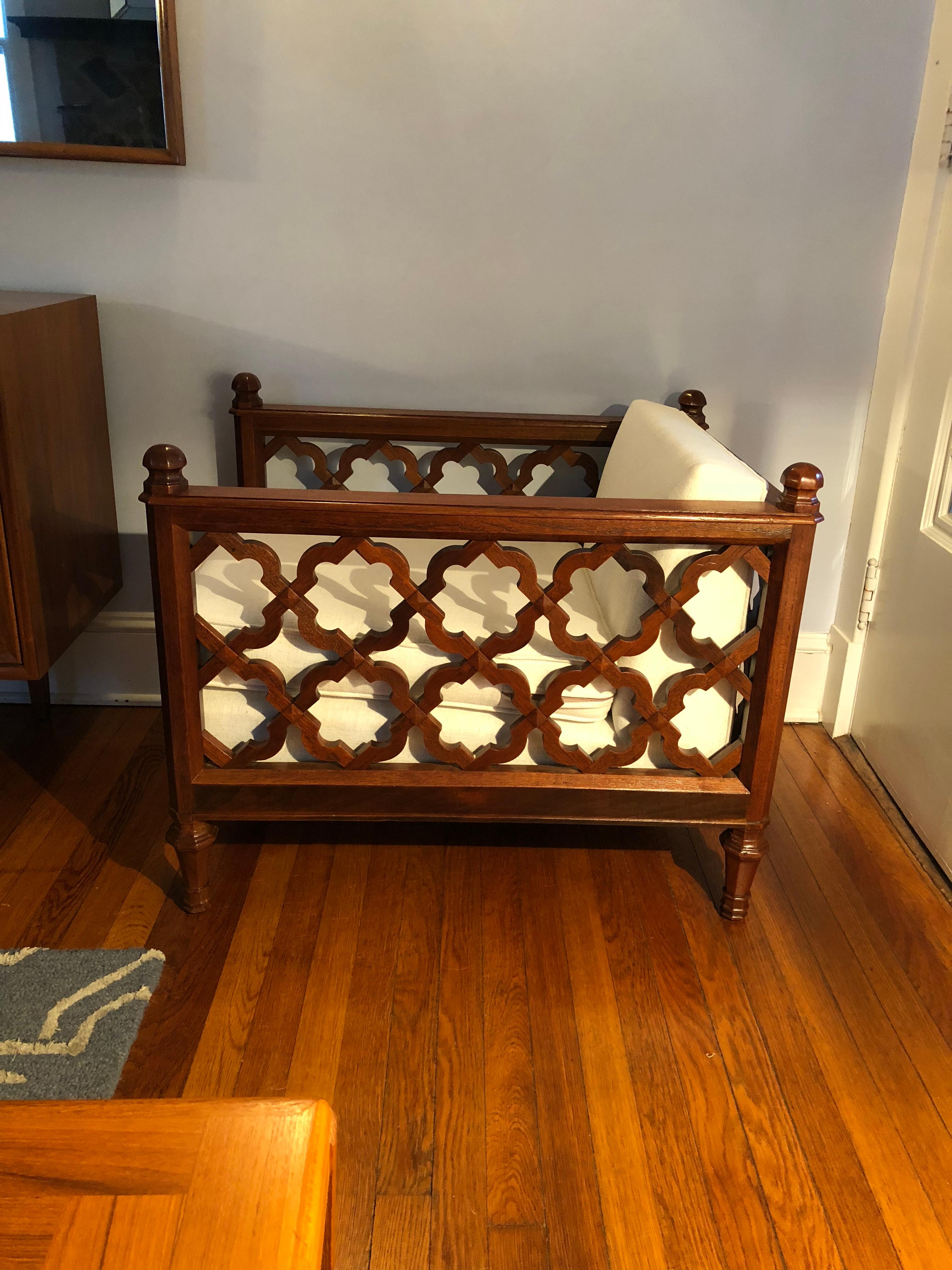 Mid-Century Hollywood Regency Ricardo Lynn Club Chairs 1